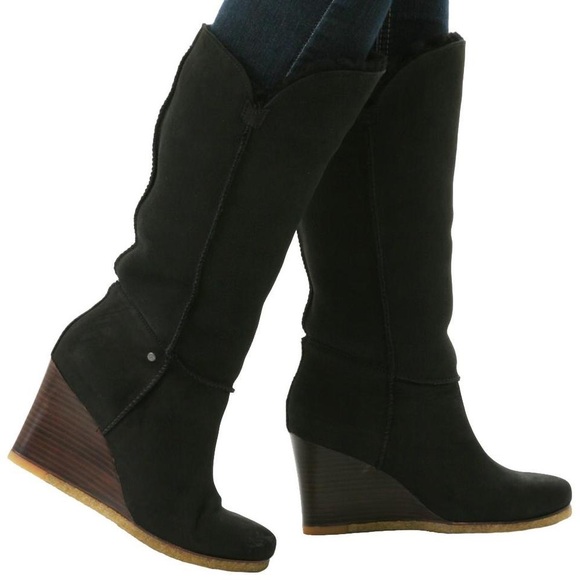 UGG APRELLE Suede Real Fur - Picture 2 of 4